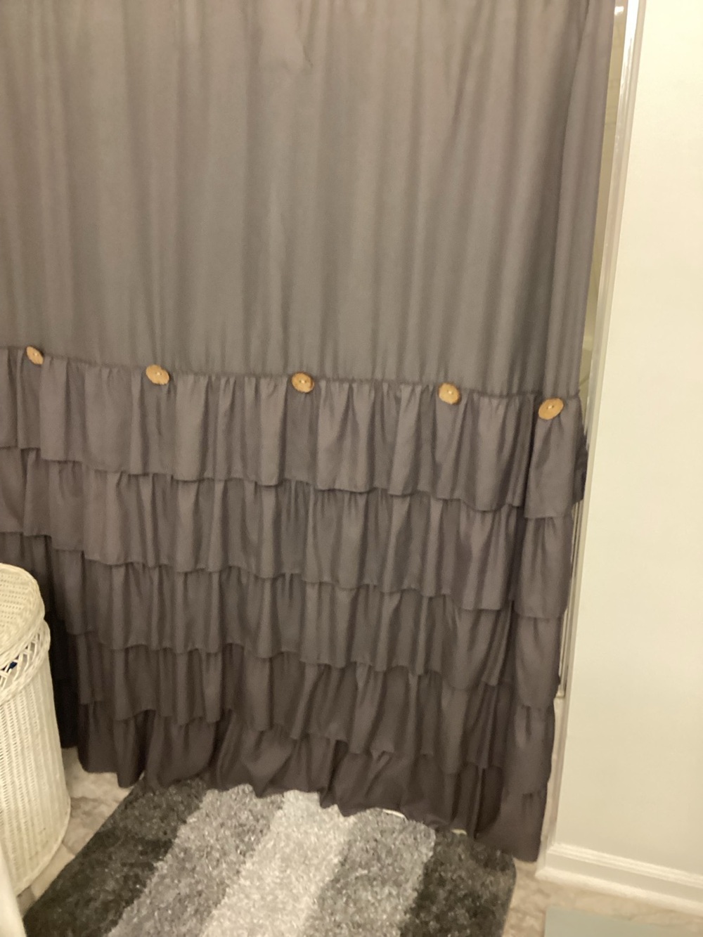 Seasonwood gray shower curtain, 72”X84”, New still in package